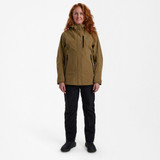 Deerhunter Lady Sarek Shell Jacket 5353 in Butternut 347, women's waterproof shooting jacket