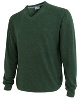 Hoggs of Fife Stirling Pullover, men's country lightweight jumper in green