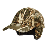 Deerhunter Game Cap with safety in camouflage and orange, men's peaked cap for shooting