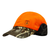 Deerhunter Game Cap with safety in camouflage and orange, men's peaked cap for shooting