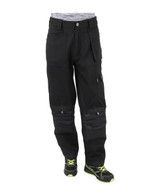 Performance Brands Jefferson multi pocket trousers in black, men's work trousers