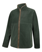 Hoggs of Fife men's Stenton fleece jacket in green, men's country fleece