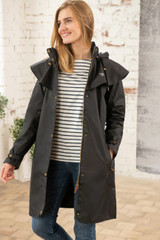 Lighthouse ladies Outrider 3/4 length waterproof coat, women's longer style waterproof jacket