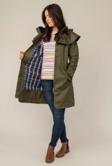 Lighthouse ladies Outrider 3/4 length waterproof coat, women's longer style waterproof jacket