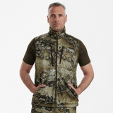 Deerhunter Excape Softshell Waistcoat in camouflage, men's camo shooting gilet