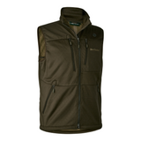 Deerhunter Excape Softshell Waistcoat in Art Green, men's soft shell gilet