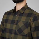 Seeland Toronto Shirt in Green Check, men's lumberjack style shirt