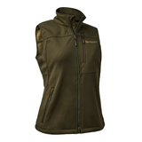 Deerhunter Lady Excape Softshell Waistcoat in green, women's soft shell vest