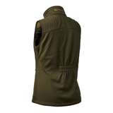 Deerhunter Lady Excape Softshell Waistcoat in green, women's soft shell vest