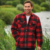 Champion Country Estate Kinross fleece padded shirt in red check