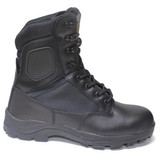 Maxsteel Army High top safety boots, high lace up steel toe cap boots in black