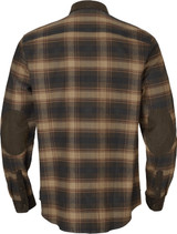 Harkila men's Aivak Shirt in Burgundy, men's long sleeve country check shirt