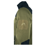 Viper Gen 2 Special Ops fleece jacket. Green full zip fleece jacket with Black contrasting panels on the shoulders and forearms.