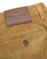 Hoggs of Fife Cairnie Comfort Stretch Cord Trousers in mustard colour