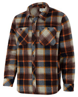 Hoggs of Fife Brucefield Fleece Shacket in brown check