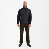 Deerhunter Moor Padded Jacket with Knit in Black, men's quilted country jacket