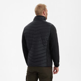 Deerhunter Moor Padded Jacket with Knit in Black, men's quilted country jacket