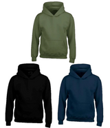 Children's Plain Hoody, kids hooded sweatshirt