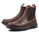 Grisport Crieff Slip On Boots, men's dealer boots in brown leather