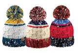 Bartleby Sherpa Fleece Lined Bobble Hat, women's knitted Winter hat