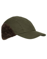 Hoggs of Fife Kincraig Waterproof Hunting Cap in green, winter baseball hat with fold down flaps