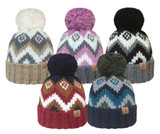 Bartleby Sherpa Fleece Lined Winter Hat, women's knitted bobble hat