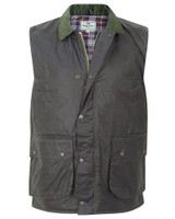 Hoggs of Fife Padded Wax Waistcoat in green