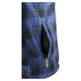 Jack Pyke Tundra Shirt in navy check, men's fleece lined check shirt