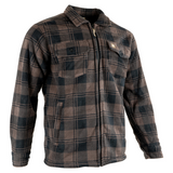 Jack Pyke Tundra Shirt in Brown Check, men's fleece lined country check shirt