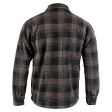 Jack Pyke Tundra Shirt in Brown Check, men's fleece lined country check shirt