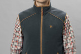 Harkila Sandhem 200 Fleece Waistcoat in Dark Navy, men's fleece country waistcoat