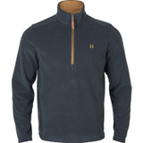 Harkila Sandhem 200 Fleece Pullover. Men's warm mid layer fleece in navy.