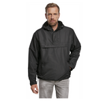 Brandit Windbreaker Smock 3001 in black, men's fleece lined pullover