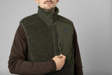 Harkila Fjell Polar Waistcoat, men's deep pile fleece gilet for hunting