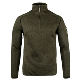 Jack Pyke Melange Fleece Pullover. Quarter zip fleece in green fleck.