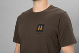 Harkila men's Gorm T-shirt in Shadow Brown, cotton short sleeved t-shirt.