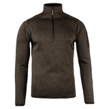 Jack Pyke Melange Quarter zip fleece. Men's Pullover fleece in brown fleck.