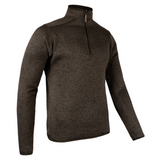 Jack Pyke Melange Quarter zip fleece. Men's Pullover fleece in brown fleck.