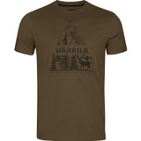 Harkila Nature short sleeve T-shirt in willow green, 100% cotton T-shirt.