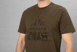 Harkila Nature short sleeve T-shirt in willow green, 100% cotton T-shirt.