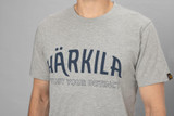 Harkila men's Modi Melange T-shirt in light grey melange, 100% cotton.