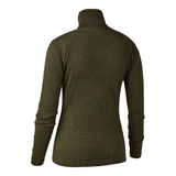 Deerhunter Lady Darlington roll neck jumper 8346 in Cypress, with logo embroidery on  chest.