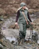 Hoggs Of Fife Ladies Roslin tweed waistcoat. Shooting gilet made with 100% lambswool.