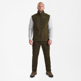 Deerhunter Eagle Fleece Waistcoat in green, men's country fleece gilet