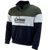 Game Countrywear Pullover in block colours green, white and navy