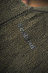 Seeland men's Peak half zip to in Pine Green Melange, breathable and stretchable fabric.