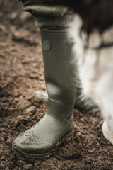 Seeland men's Hillside Enforced wellington boots in Pine Green.