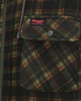 Hoggs Of Fife men's Caithness hooded fleece shacket in green.