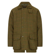 Walker & Hawkes Derby Tweed Barlaston Shooting Jacket in Dark Sage Tweed, men's waterproof tweed shooting jacket