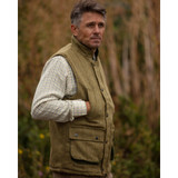 Walker & Hawkes Derby Tweed Barrington Shooting Gilet, men's tweed shooting waistcoat